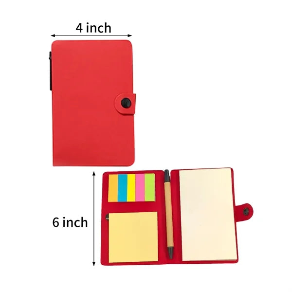 Sticky Note Flag Set With Pen Kraft Cover Four By Six Inch