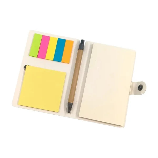 Sticky Note Flag Set With Pen Kraft Cover Four By Six Inch