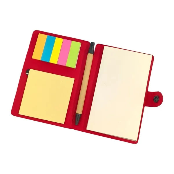 Sticky Note Flag Set With Pen Kraft Cover Four By Six Inch
