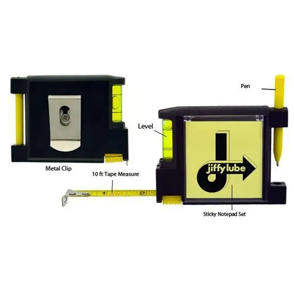 Precision 4-in1 Tape Measure with Level, Paper & Pen