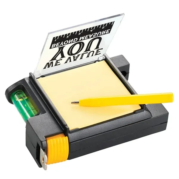 Precision 4-in1 Tape Measure with Level, Paper & Pen