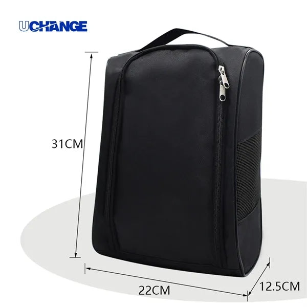 Ventilated Golf Shoe Bag With Mesh Panel & Handle