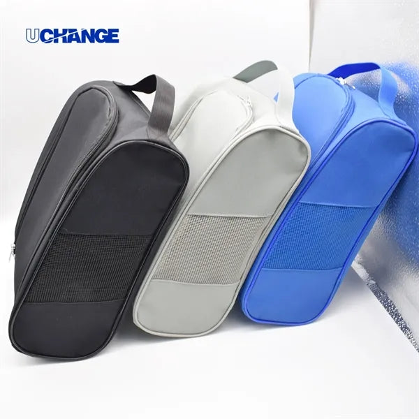 Ventilated Golf Shoe Bag With Mesh Panel & Handle