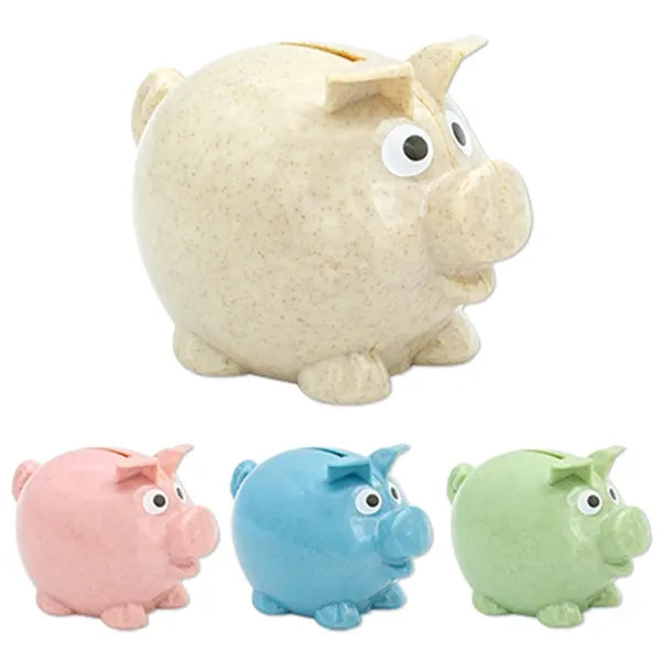 Sustainable Wheat Straw Piggy Bank