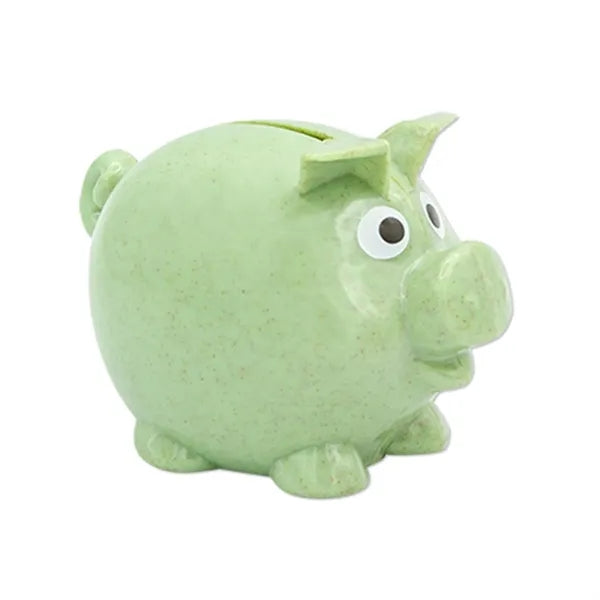 Sustainable Wheat Straw Piggy Bank