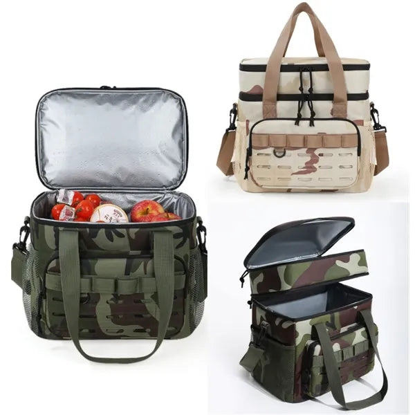 Tactical Camo Double Layer Insulated Lunch Bag