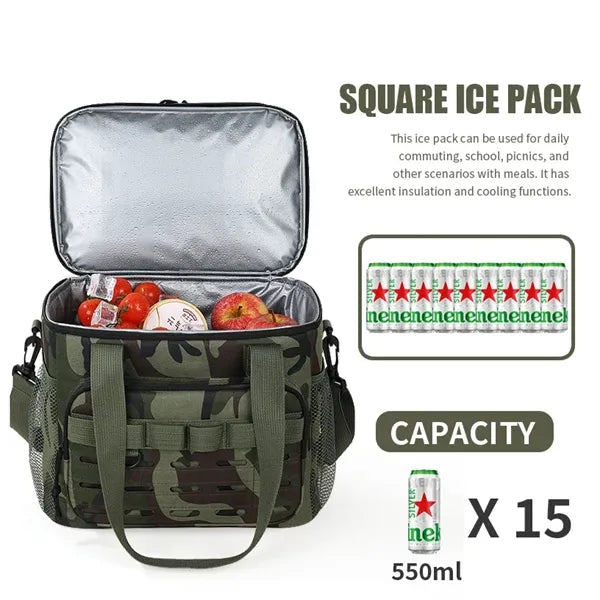 Tactical Camo Double Layer Insulated Lunch Bag