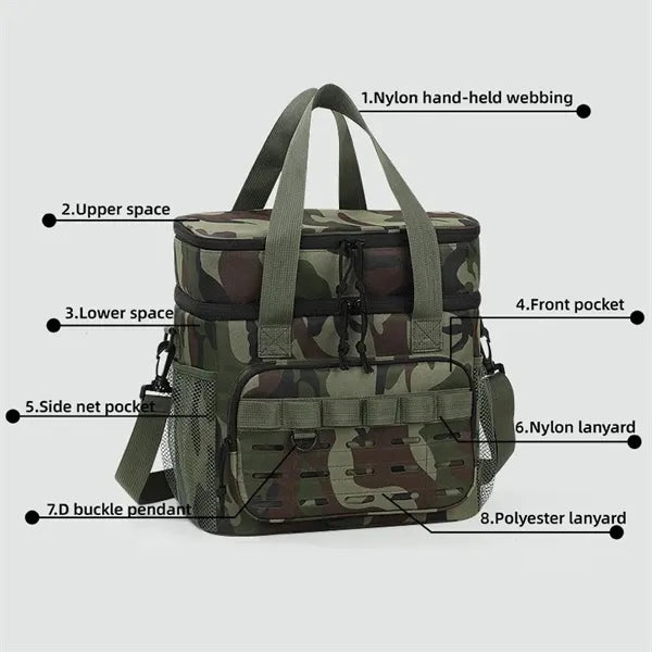 Tactical Camo Double Layer Insulated Lunch Bag
