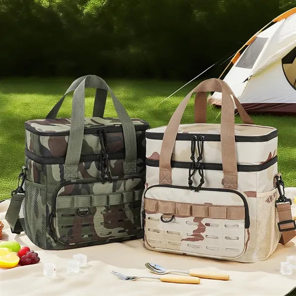 Tactical Camo Double Layer Insulated Lunch Bag