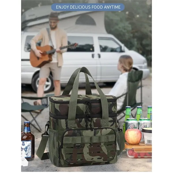 Tactical Camo Double Layer Insulated Lunch Bag