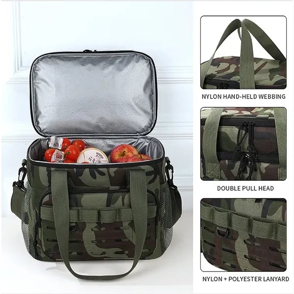 Tactical Camo Double Layer Insulated Lunch Bag