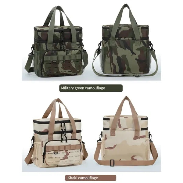 Tactical Camo Double Layer Insulated Lunch Bag