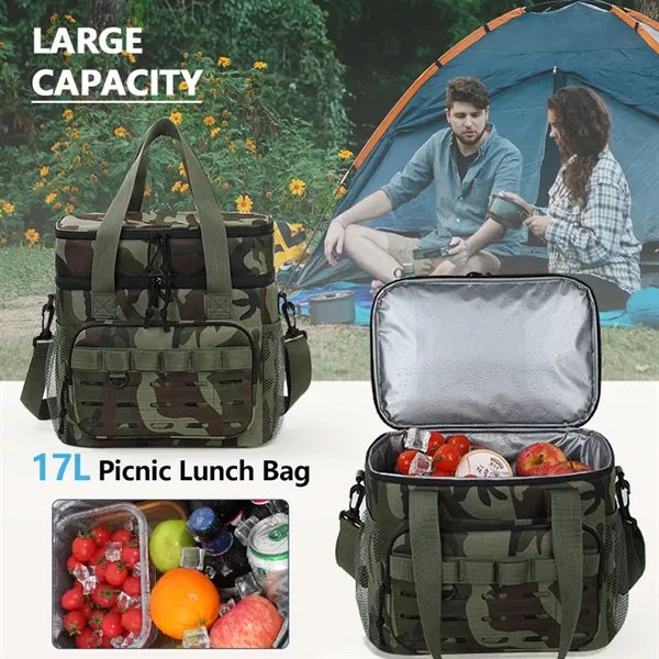 Tactical Camo Double Layer Insulated Lunch Bag