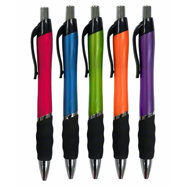 Clicker Pen "The Venture" with Black Rubber Grip