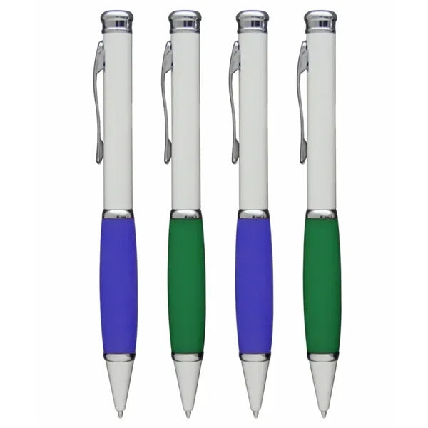 Pearl Lacquered Chrome Pen w/ Colored Grip