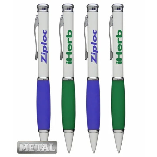 Pearl Lacquered Chrome Pen w/ Colored Grip
