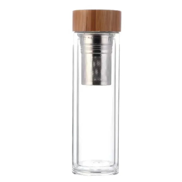 17 Oz Glass Double-Layer Tea Cup/ W Infuser