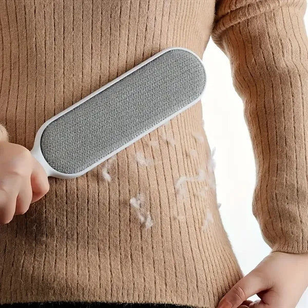 Dual-Sided Pet Hair & Dust Brush for Manual Cleaning