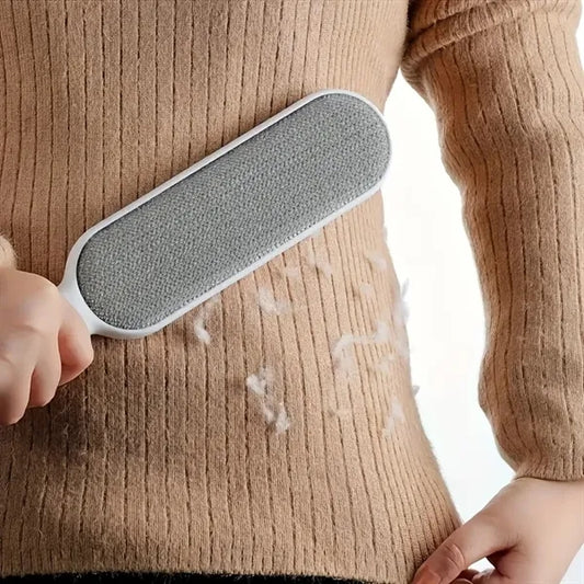 Dual-Sided Pet Hair & Dust Brush for Manual Cleaning