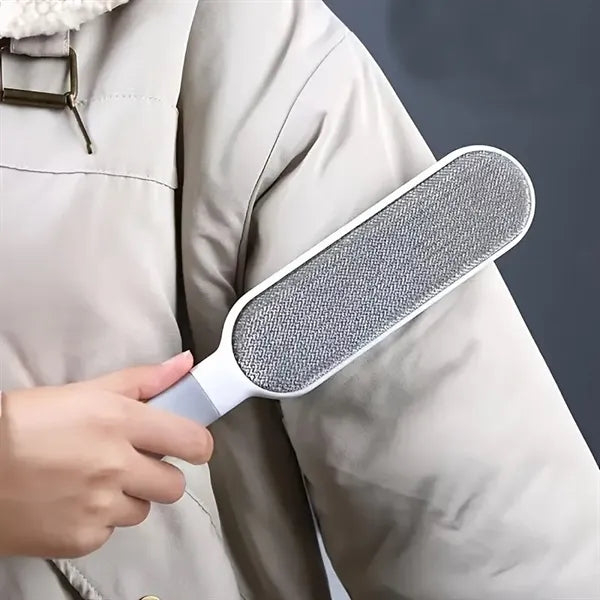 Dual-Sided Pet Hair & Dust Brush for Manual Cleaning