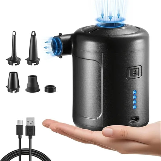 Portable Electric Air Pump with 5 Nozzles
