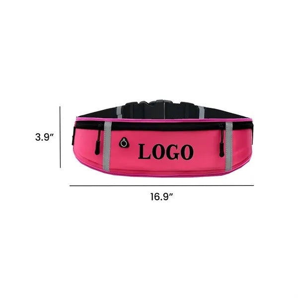 Three-Layer Zipper Utility Belt Bag 3.9" x 16.9"