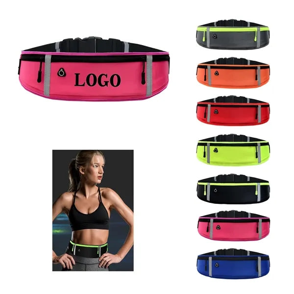 Three-Layer Zipper Utility Belt Bag 3.9" x 16.9"