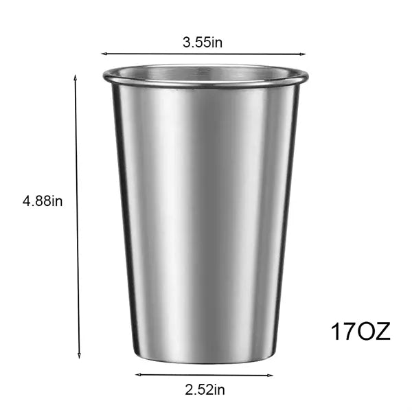 17OZ Stainless Steel Beer Coffee Cup Unbreakable Tumbler