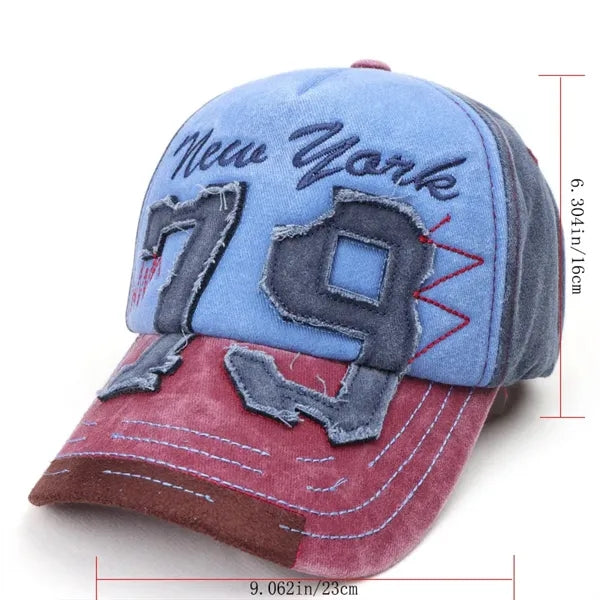 Unisex Washed Embroidered Casual Sun Protection Baseball Cap