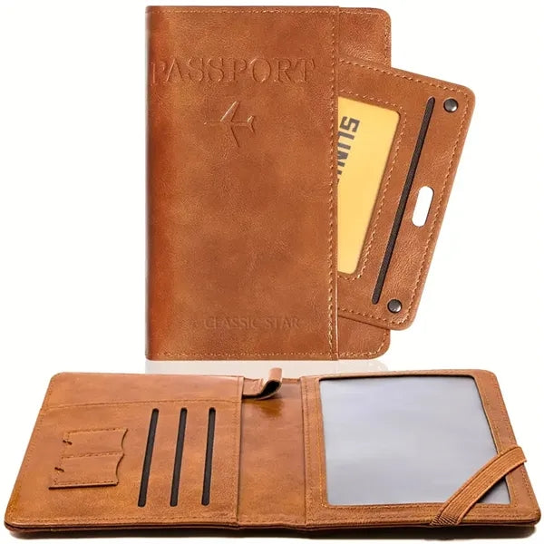 PU Passport Holder Travel Wallet