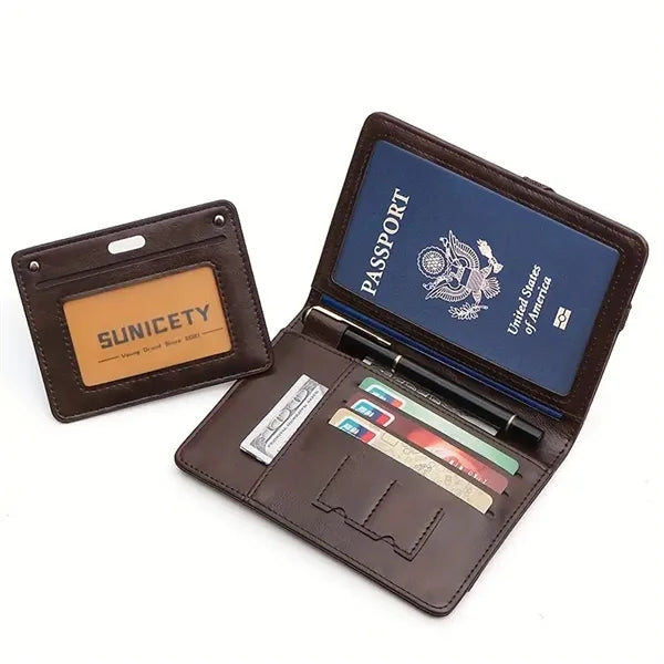 PU Passport Holder Travel Wallet