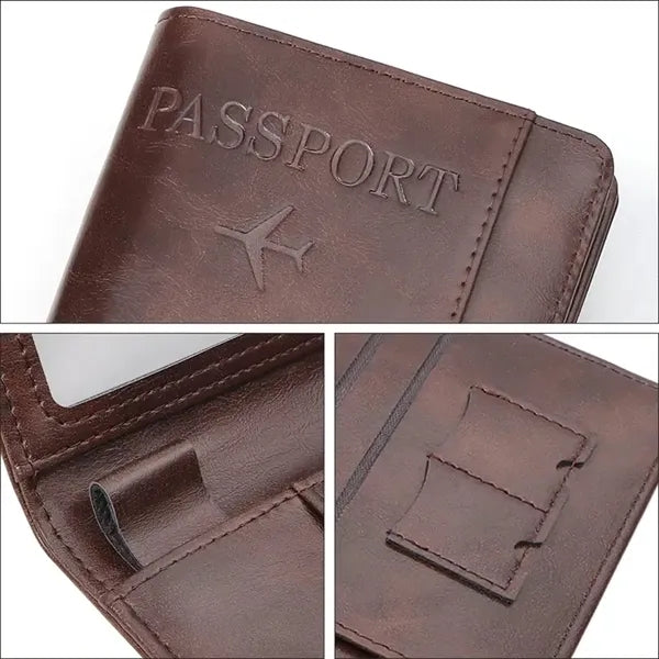 PU Passport Holder Travel Wallet