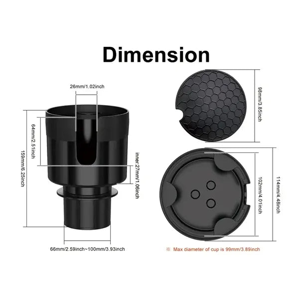 Car Cup Holder Expander Adjustable Base For Large Bottles