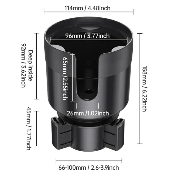 Car Cup Holder Expander Adjustable Base For Large Bottles