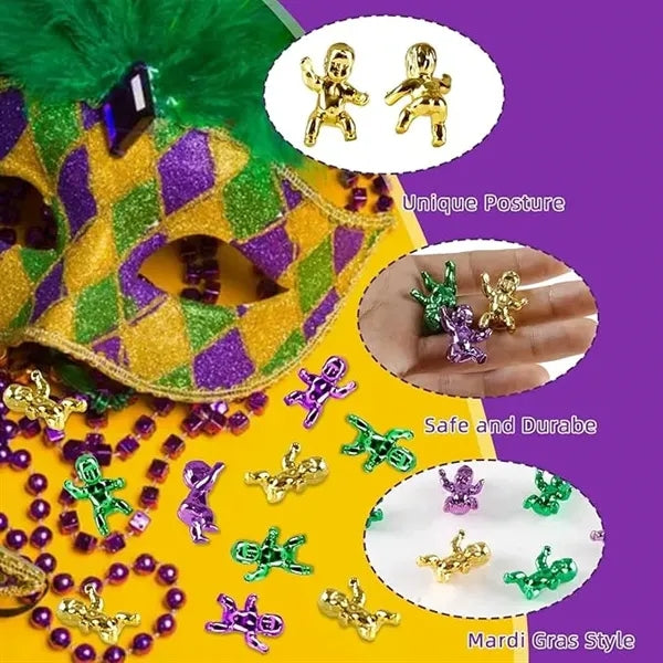 Mardi Gras Mini Plastic King Cake Babies for Party