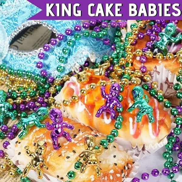 Mardi Gras Mini Plastic King Cake Babies for Party