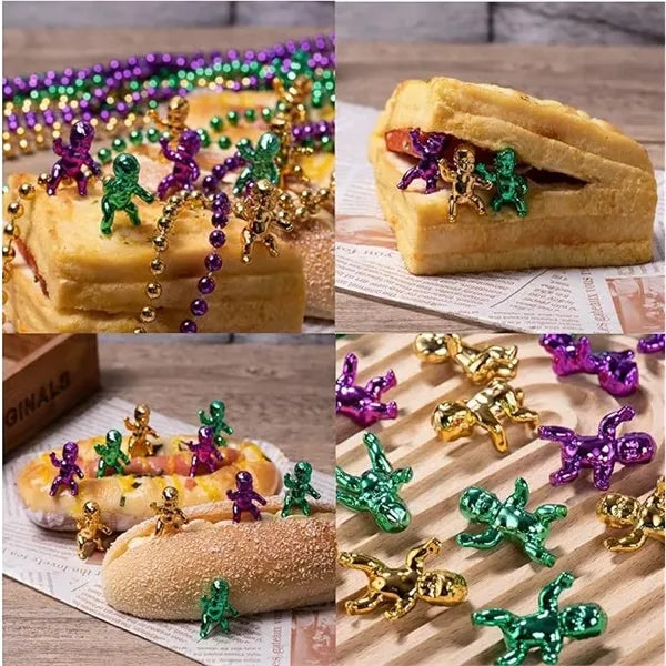 Mardi Gras Mini Plastic King Cake Babies for Party