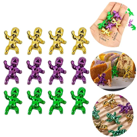 Mardi Gras Mini Plastic King Cake Babies for Party