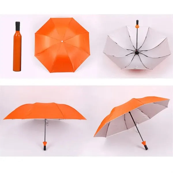 Wine Bottle Travel Umbrella Compact Folding