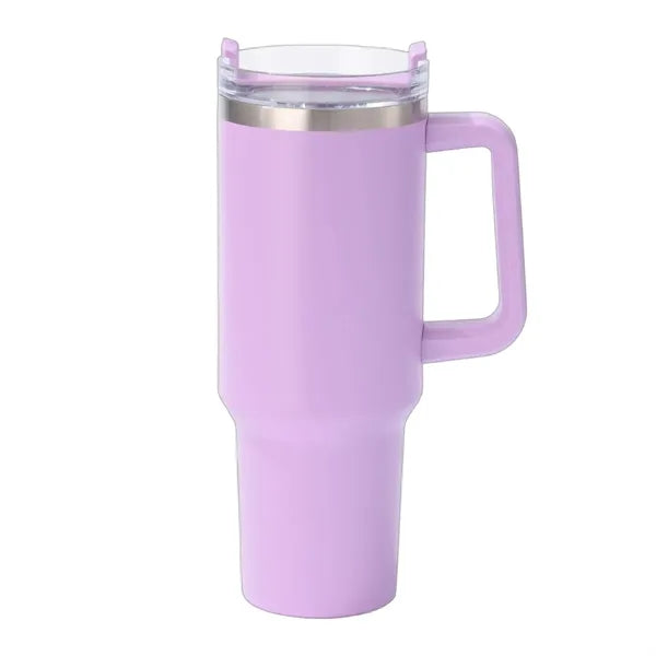 40oz Stainless Steel Insulated Tumbler with Handle and Straw