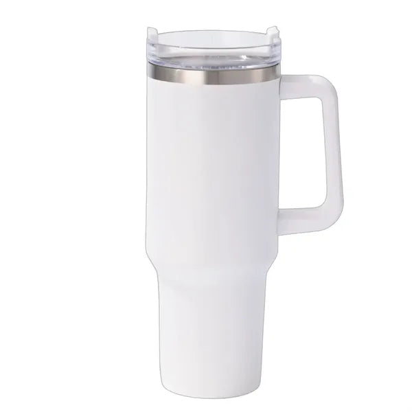 40oz Stainless Steel Insulated Tumbler with Handle and Straw