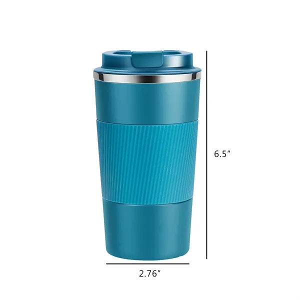 17oz Stainless Steel Tumbler with Rubber Band