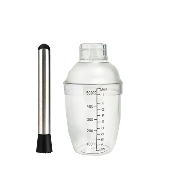 Cocktail Shaker with Measurement Scale and Mixer 24.64oz