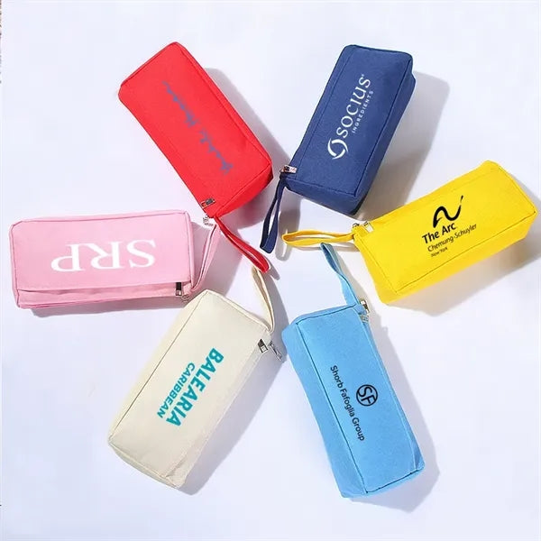 Big Capacity Pencil Case with Handle and Zipper