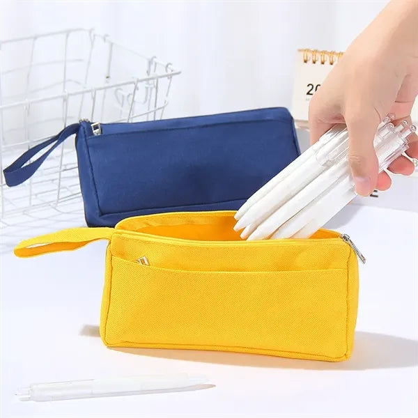 Big Capacity Pencil Case with Handle and Zipper