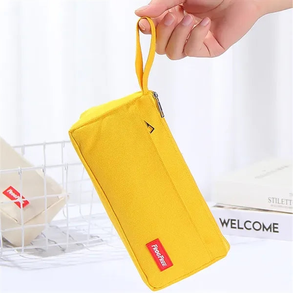 Big Capacity Pencil Case with Handle and Zipper