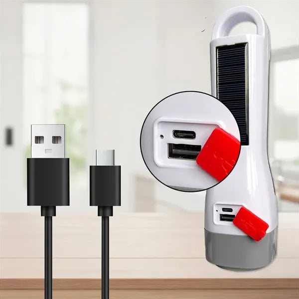 Solar-Powered Led Flashlight With Strong Light