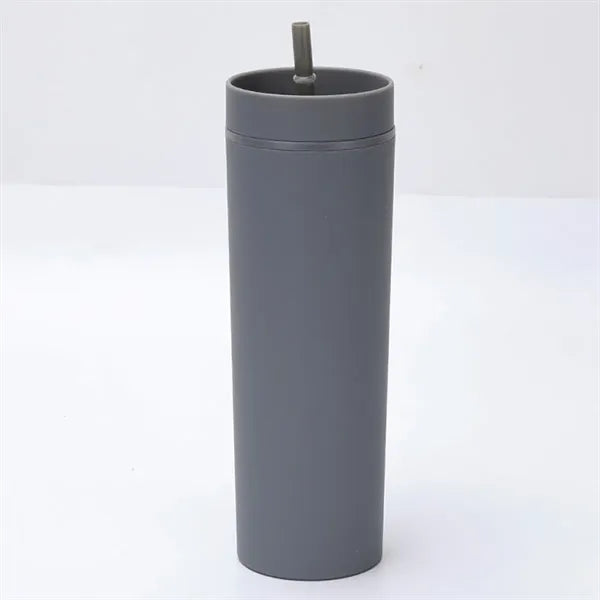 16oz Skinny Acrylic Tumbler Cups with Lid and Straw
