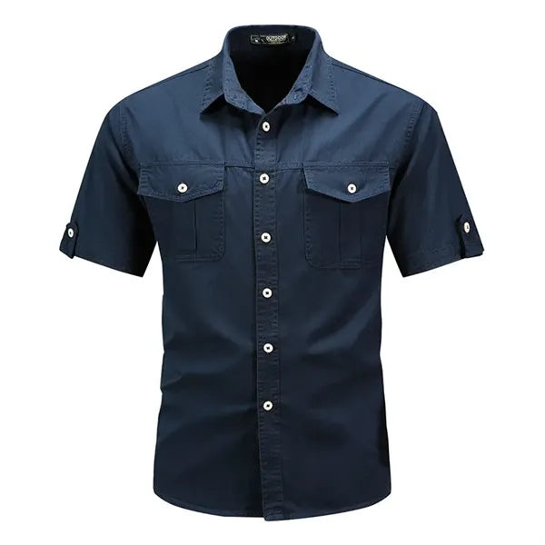 Logo Men's Short Sleeve Uniform Tactical Shirt