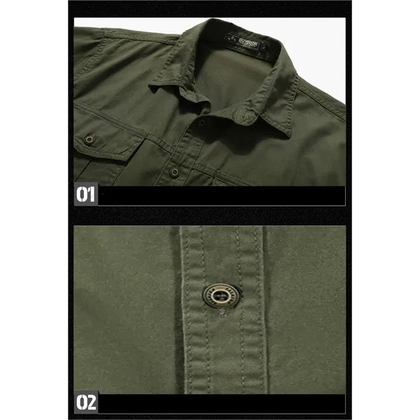 Logo Men's Short Sleeve Uniform Tactical Shirt